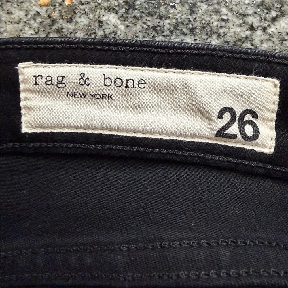 rag & bone Black Distressed Ankle Jeans - Picture 5 of 9